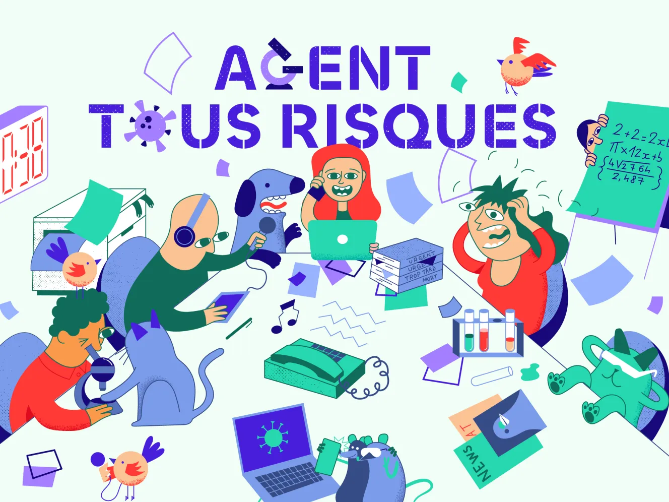 Illustration et logo du jeu Agent Tous Risques