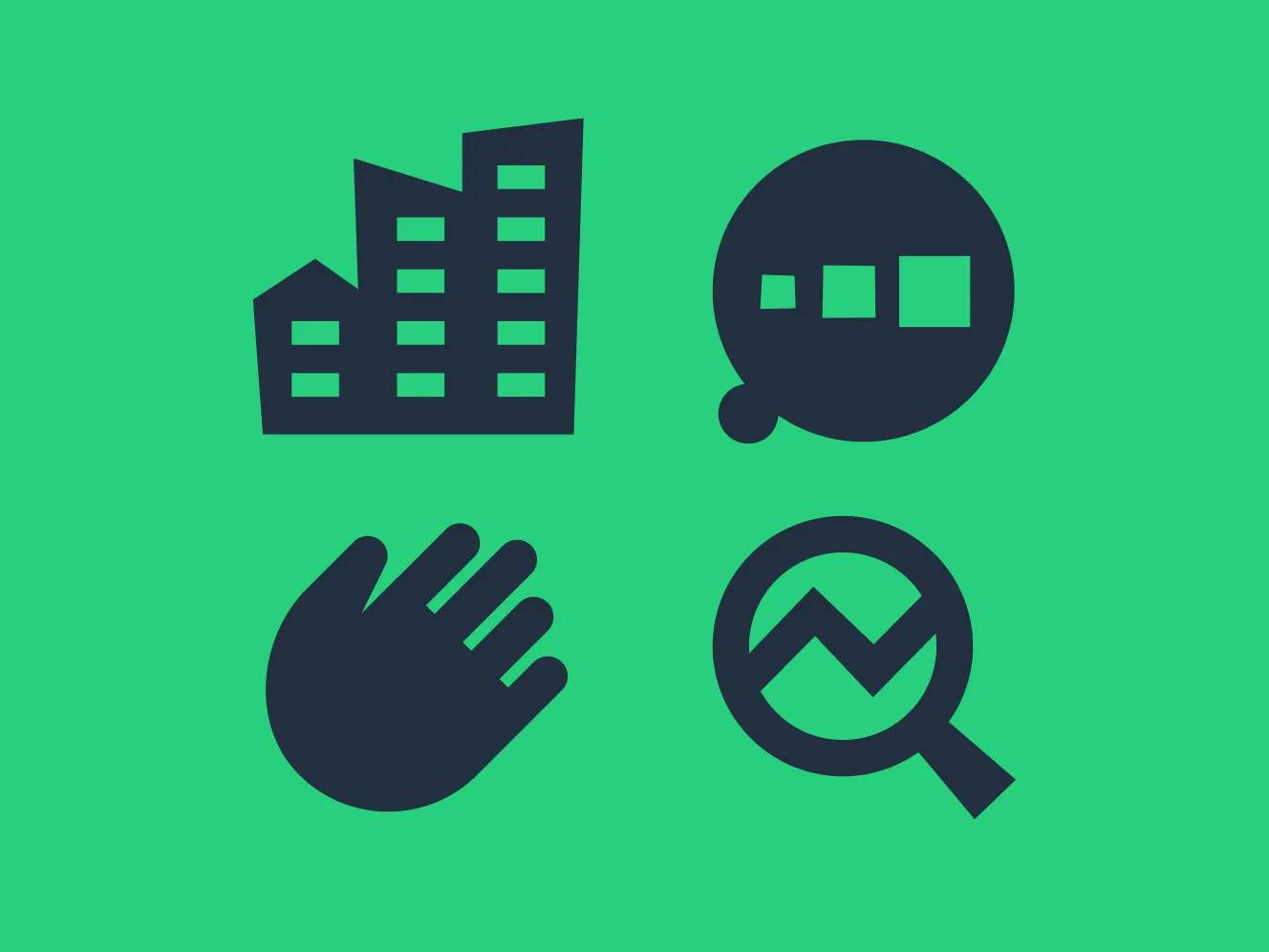Pictogrammes de l'identité visuelle pour Espacité